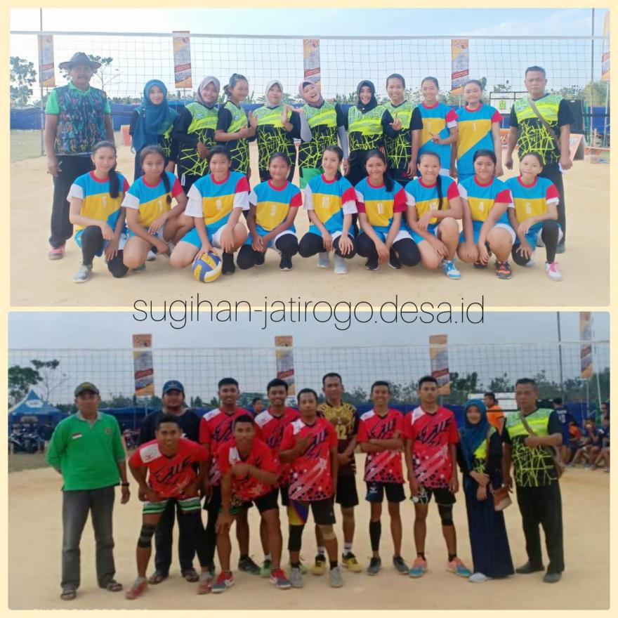 Tim Voli Desa Sugihan Meriahkan Turnamen Bola Voli HUT RI ke 74 Kecamatan Jatirogo